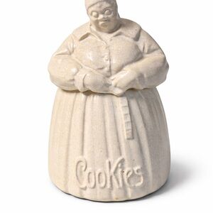 Vintage McCoy Pottery Cookie Jar – Ivory Crackle Glaze – Excellent Condition